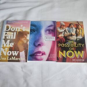 "Don't Fail Me Now", "Bionic", and "The Possibility of Now" lot of 3 books